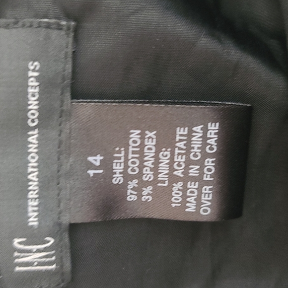 Plus size International Concepts black and white Swing skirt. - Picture 2 of 3